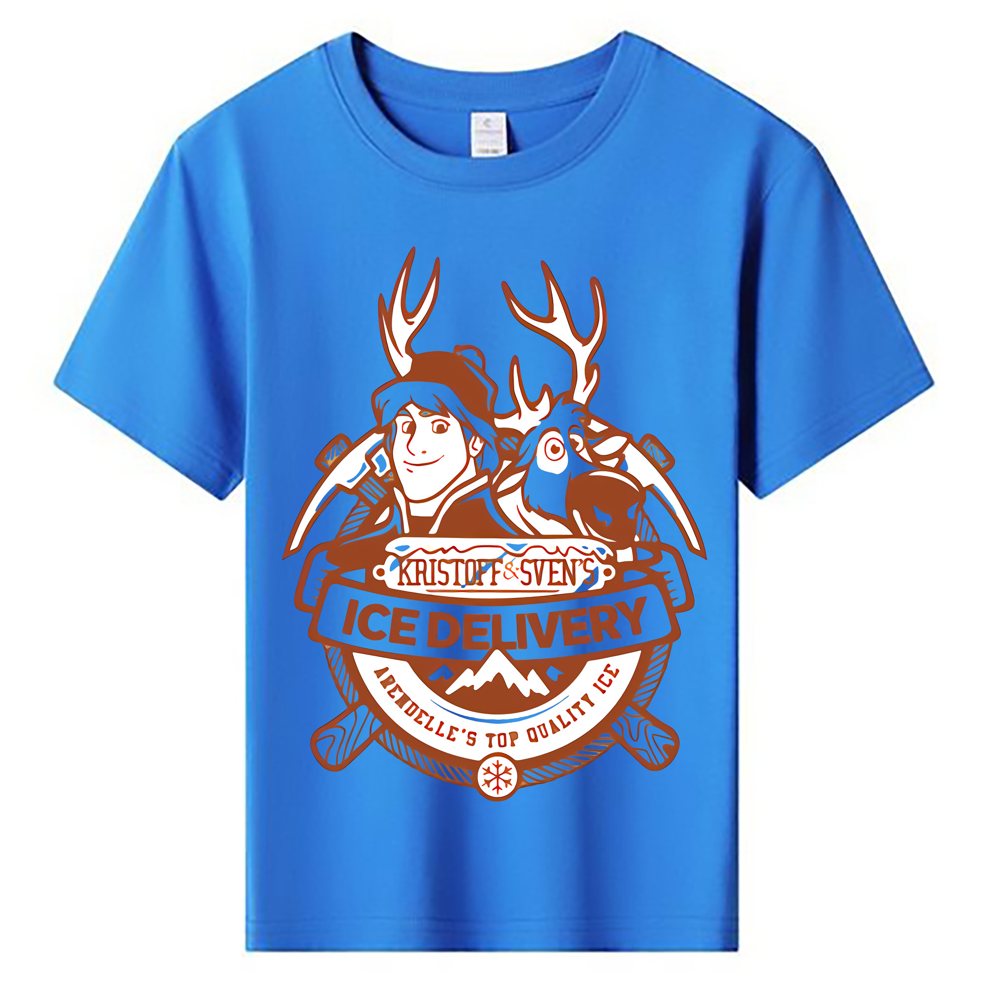 （画像用） アナと雪の女王 アンナ エルサ Frozen Anna Elsa 綿100％キッズTシャツ（フロントプリント）